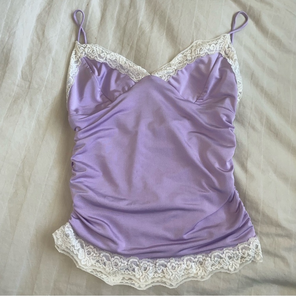 Lucy in the Sky Lilac Camisole with Lace Detail